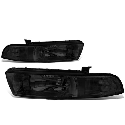 D-Motoring - Headlights - Smoked Lens - Plug-n-Play - Pair - 99-03 Mitsubishi Galant - 1