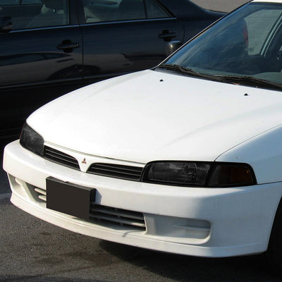 D-Motoring - 97-01 Mitsubishi Mirage Headlights - Chrome Housing - Smoked Lens - Amber Corner - Plug-n-Play - Pair - 7