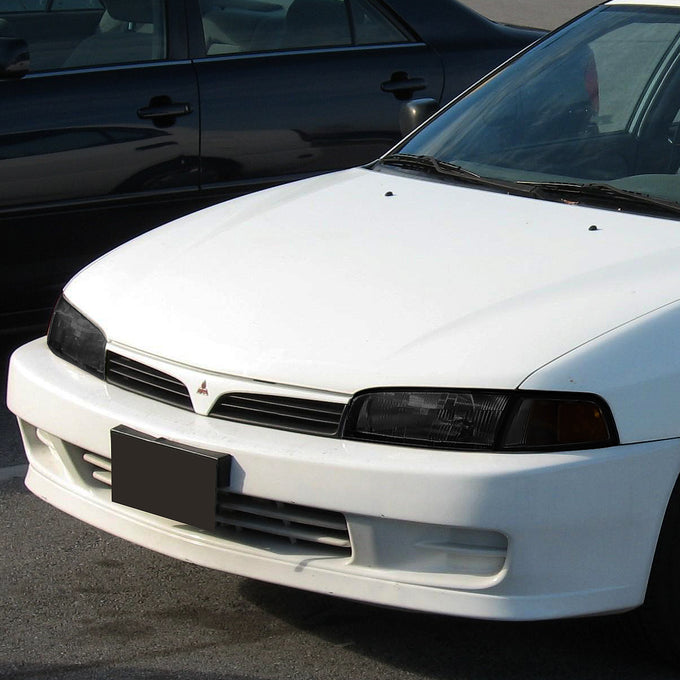 D-Motoring - 97-01 Mitsubishi Mirage Headlights - Chrome Housing - Smoked Lens - Amber Corner - Plug-n-Play - Pair - 7
