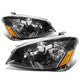 D-Motoring - Headlights - Black Housing - Amber Corner - Plug-n-Play - Pair - 05-06 Nissan Altima - 1