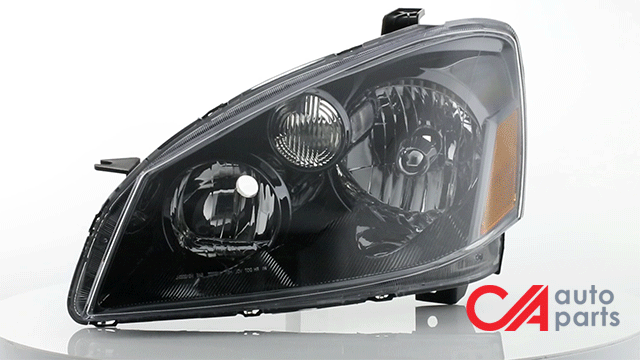 D-Motoring - Headlights - Black Housing - Amber Corner - Plug-n-Play - Pair - 05-06 Nissan Altima - 2