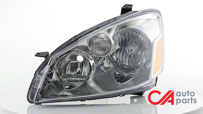 D-Motoring - Headlights - Chrome Housing - Amber Corner - Plug-n-Play - Pair - 05-06 Nissan Altima - 2