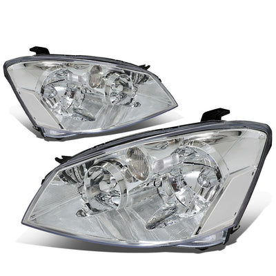 D-Motoring - Headlights - Chrome Housing - Clear Corner - Plug-n-Play - Pair - 05-06 Nissan Altima - 1