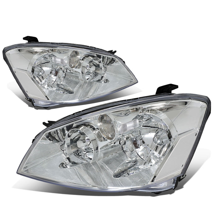 D-Motoring - Headlights - Chrome Housing - Clear Corner - Plug-n-Play - Pair - 05-06 Nissan Altima - 1