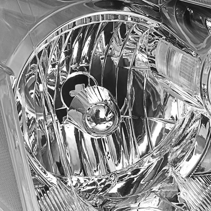 D-Motoring - Headlights - Chrome Housing - Clear Corner - Plug-n-Play - Pair - 05-06 Nissan Altima - 3