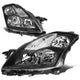 D-Motoring - Headlights - Black Housing - Clear Corner - Plug-n-Play - Pair - 07-09 Nissan Altima 4-Door Sedan - 1