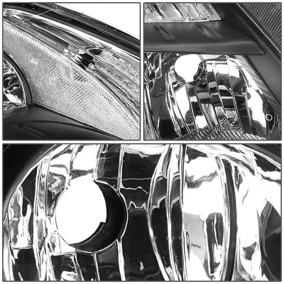 D-Motoring - Headlights - Black Housing - Clear Corner - Plug-n-Play - Pair - 07-09 Nissan Altima 4-Door Sedan - 4