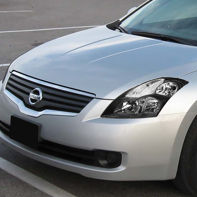 D-Motoring - Headlights - Black Housing - Clear Corner - Plug-n-Play - Pair - 07-09 Nissan Altima 4-Door Sedan - 6