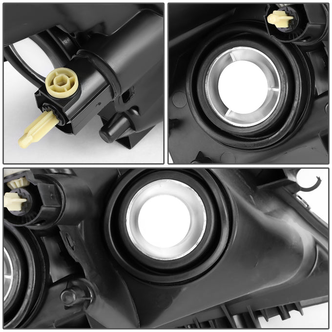 D-Motoring - 07-09 Nissan Altima Sedean Headlights - Chrome Housing - Clear Lens - Clear Corner - Plug-n-Play - Pair - 5