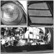 D-Motoring - Headlights - Black Housing - Clear Lens - Clear Corner - Plug-n-Play - Pair - 00-01 Nissan Altima - 4
