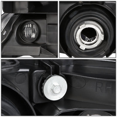 D-Motoring - Headlights - Black Housing - Clear Lens - Clear Corner - Plug-n-Play - Pair - 00-01 Nissan Altima - 5