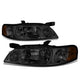 D-Motoring - Headlights - Smoked Lens - Amber Corner - Plug-n-Play - Pair - 00-01 Nissan Altima - 1