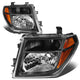 D-Motoring - Headlights - Black Housing - Amber Corner - Plug-n-Play - Pair - Nissan Frontier / Pathfinder - 1