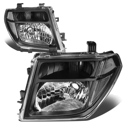D-Motoring - Headlights - Black Housing - Clear Corner - Plug-n-Play - Pair - Nissan Frontier / Pathfinder - 1
