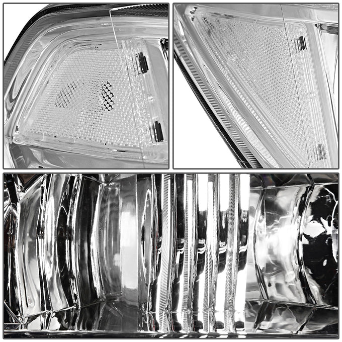 D-Motoring - Headlights - Chrome Housing - Clear Corner - Plug-n-Play - Pair - Nissan Frontier / Pathfinder - 4