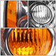D-Motoring - Headlights - Chrome Housing - Clear Lens - Amber Corner - Plug-n-Play - Pair - 01-04 Nissan Frontier - 3
