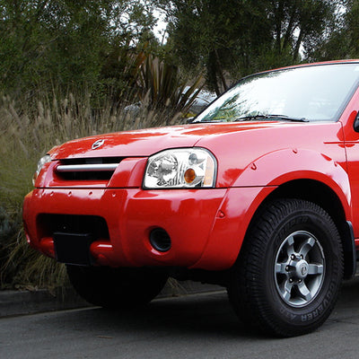 D-Motoring - Headlights - Chrome Housing - Clear Lens - Amber Corner - Plug-n-Play - Pair - 01-04 Nissan Frontier - 5