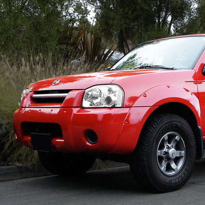 D-Motoring - Headlights - Chrome Housing - Clear Lens - Clear Corner - Plug-n-Play - Pair - 01-04 Nissan Frontier - 5