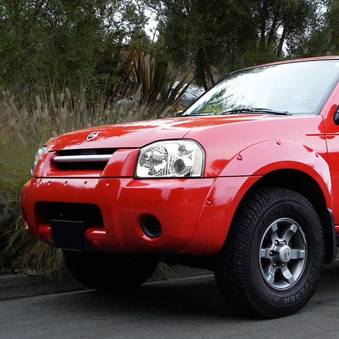 D-Motoring - Headlights - Chrome Housing - Clear Lens - Clear Corner - Plug-n-Play - Pair - 01-04 Nissan Frontier - 5