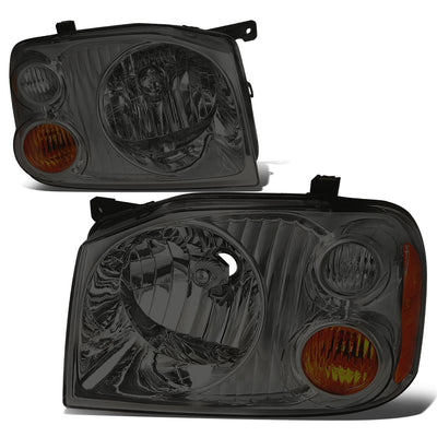 D-Motoring - Headlights - Smoked Lens - Amber Corner - Plug-n-Play - Pair - 01-04 Nissan Frontier - 1