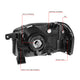 D-Motoring - Headlights - Smoked Housing - Smoked Lens - Clear Corner - Plug-n-Play - Pair - 01-04 Nissan Frontier - 6