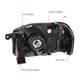 D-Motoring - Headlights - Smoked Housing - Smoked Lens - Clear Corner - Plug-n-Play - Pair - 01-04 Nissan Frontier - 6