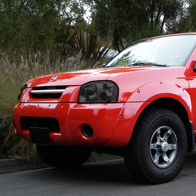 D-Motoring - Headlights - Smoked Housing - Smoked Lens - Clear Corner - Plug-n-Play - Pair - 01-04 Nissan Frontier - 7