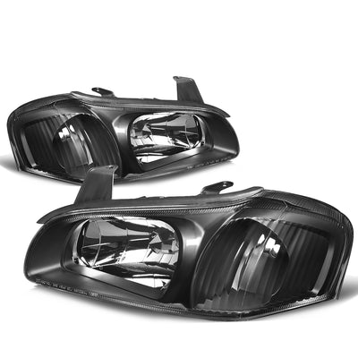 D-Motoring - Headlights - Black Housing - Clear Lens - Clear Corner - Plug-n-Play - Pair - 00-01 Nissan Maxima  - 1