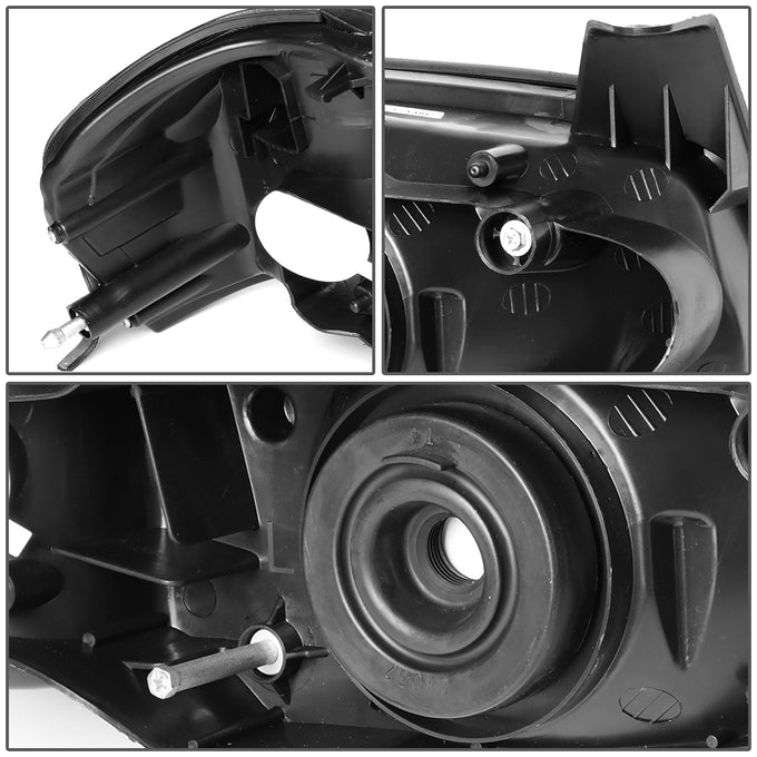 D-Motoring - Headlights - Black Housing - Clear Lens - Clear Corner - Plug-n-Play - Pair - 00-01 Nissan Maxima  - 3