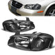 00-01 Nissan Altima Headlights - Black Housing - Clear Lens - Clear Corner - Plug-n-Play - Pair