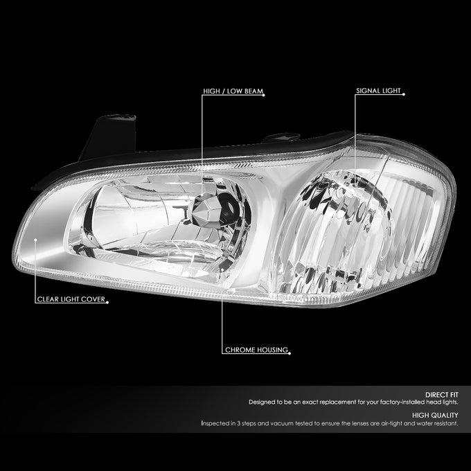 D-Motoring - 00-01 Nissan Maxima Headlights - Clear Lens - Clear Corner - Plug-n-Play - Pair - 2
