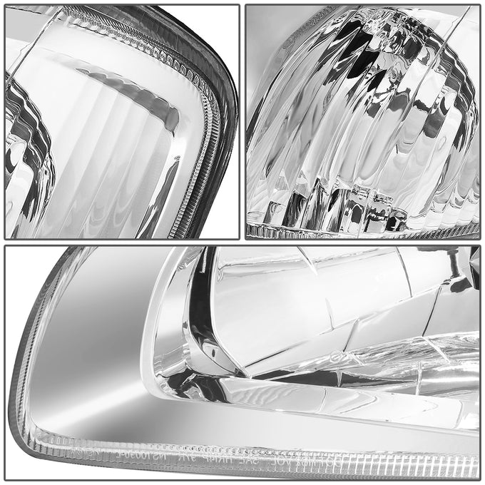 D-Motoring - 00-01 Nissan Maxima Headlights - Clear Lens - Clear Corner - Plug-n-Play - Pair - 4