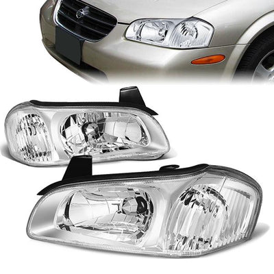 00-01 Nissan Maxima Headlights - Clear Lens - Clear Corner - Plug-n-Play - Pair