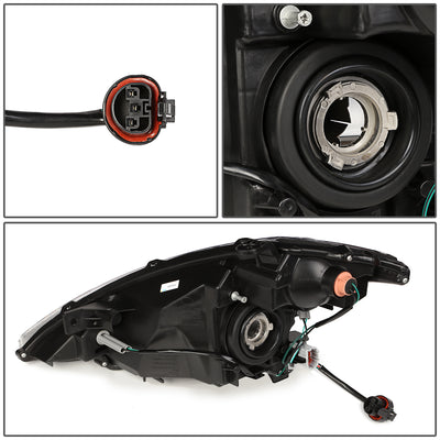 D-Motoring - Headlights - Black Housing - Amber Corner - Plug-n-Play - Pair - 03-07 Nissan Murano - 5