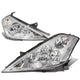 D-Motoring - Headlights - Chrome Housing - Clear Corner - Plug-n-Play - Pair - 03-07 Nissan Murano - 1