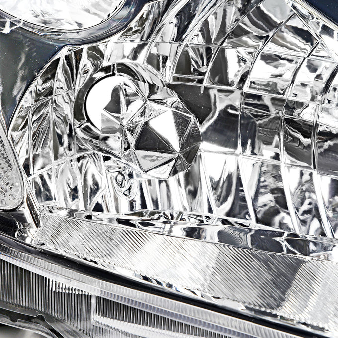 D-Motoring - Headlights - Chrome Housing - Clear Corner - Plug-n-Play - Pair - 03-07 Nissan Murano - 2