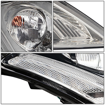 D-Motoring - Headlights - Chrome Housing - Clear Corner - Plug-n-Play - Pair - 03-07 Nissan Murano - 3
