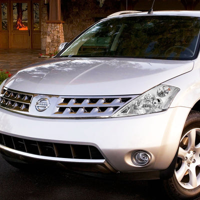 D-Motoring - Headlights - Chrome Housing - Clear Corner - Plug-n-Play - Pair - 03-07 Nissan Murano - 5