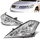 03-07 Nissan Murano Headlights - Chrome Housing - Clear Corner - Plug-n-Play - Pair