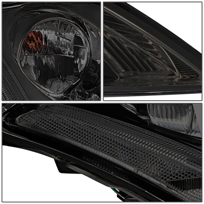 D-Motoring - Headlights - Smoked Lens - Clear Corner - Plug-n-Play - Pair - 03-07 Nissan Murano - 3