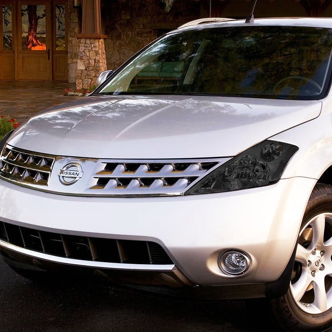 D-Motoring - Headlights - Smoked Lens - Clear Corner - Plug-n-Play - Pair - 03-07 Nissan Murano - 5