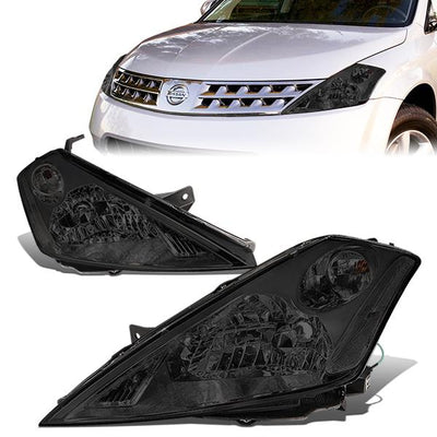 03-07 Nissan Murano Headlights - Smoked Housing - Smoked Lens - Clear Corner - Plug-n-Play - Pair