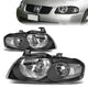 04-06 Nissan Sentra Headlights - Black Housing - Clear Corner - Plug-n-Play - Pair