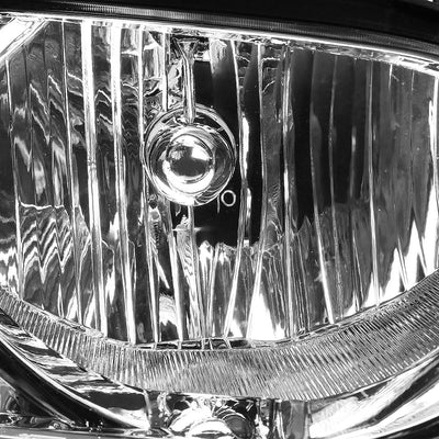 D-Motoring - Headlights - Chrome Housing - Clear Lens - Clear Corner - Plug-n-Play - Pair - 4-06 Nissan Sentra - 2