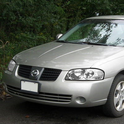 D-Motoring - Headlights - Chrome Housing - Clear Lens - Clear Corner - Plug-n-Play - Pair - 4-06 Nissan Sentra - 5
