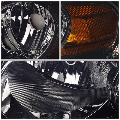 D-Motoring - Headlights - Smoked Lens - Amber Corner - Plug-n-Play - Pair - 04-06 Nissan Sentra - 3