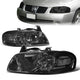 04-06 Nissan Sentra Headlights - Smoked Housing - Smoked Lens - Clear Corner - Plug-n-Play - Pair