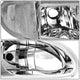 D-Motoring - Headlights - Chrome Housing - Clear Lens - Clear Corner - Plug-n-Play - Pair - 99-04 Oldsmobile Alero - 4