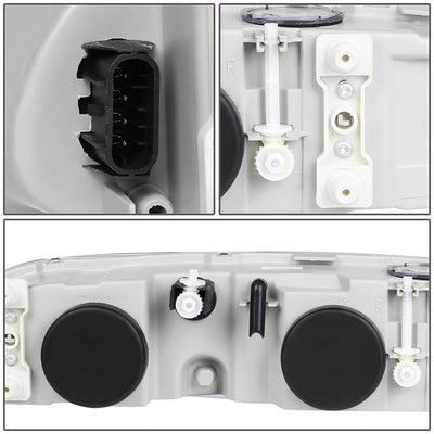 D-Motoring - Headlights - Chrome Housing - Clear Lens - Clear Corner - Plug-n-Play - Pair - 99-04 Oldsmobile Alero - 5