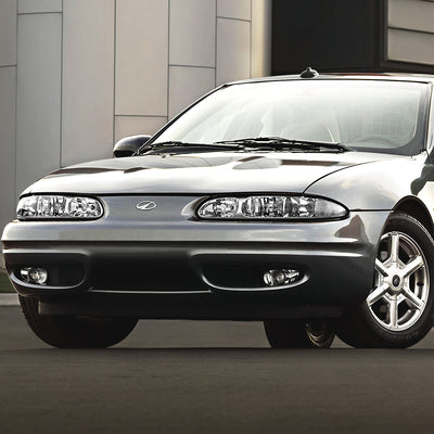 D-Motoring - Headlights - Chrome Housing - Clear Lens - Clear Corner - Plug-n-Play - Pair - 99-04 Oldsmobile Alero - 7